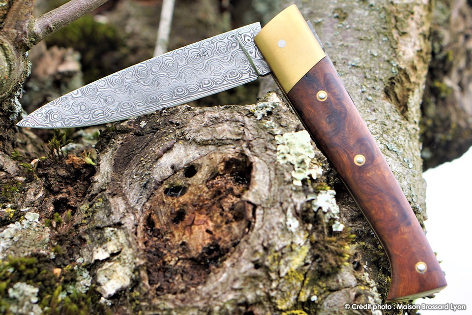 Le Lombard A G Bois de fer Mitres laiton brossé Damas inox